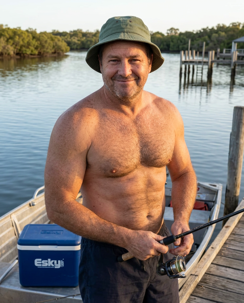Placeholder: the recipient as a fisherman