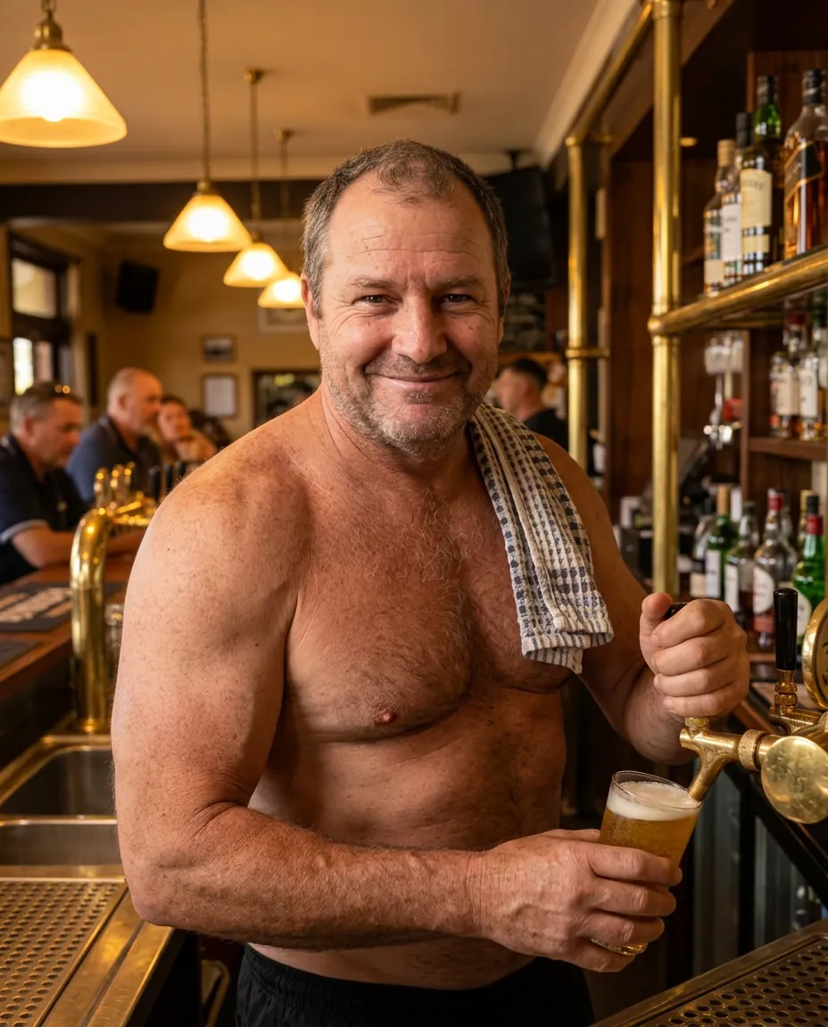 Retirement gift idea — a bloke transformed into a pub legend on his personalised calendar
